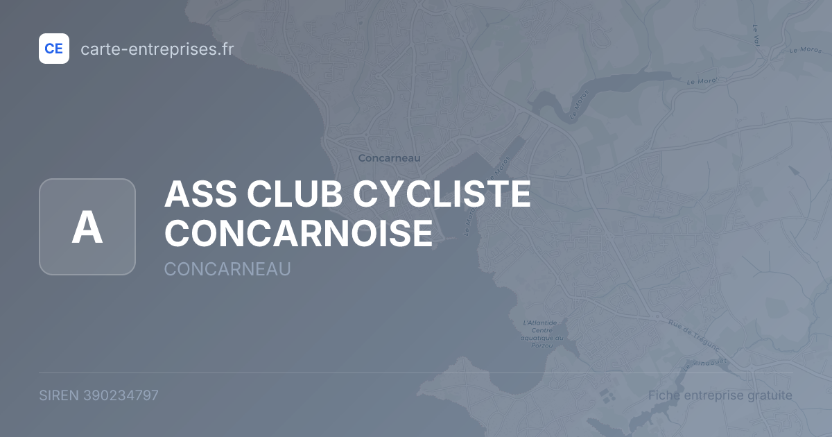 ASS CLUB CYCLISTE CONCARNOISE — 390234797 — fiche entreprise