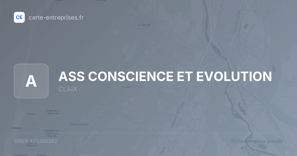 ASS  CONSCIENCE ET EVOLUTION — 425368362 — fiche entreprise