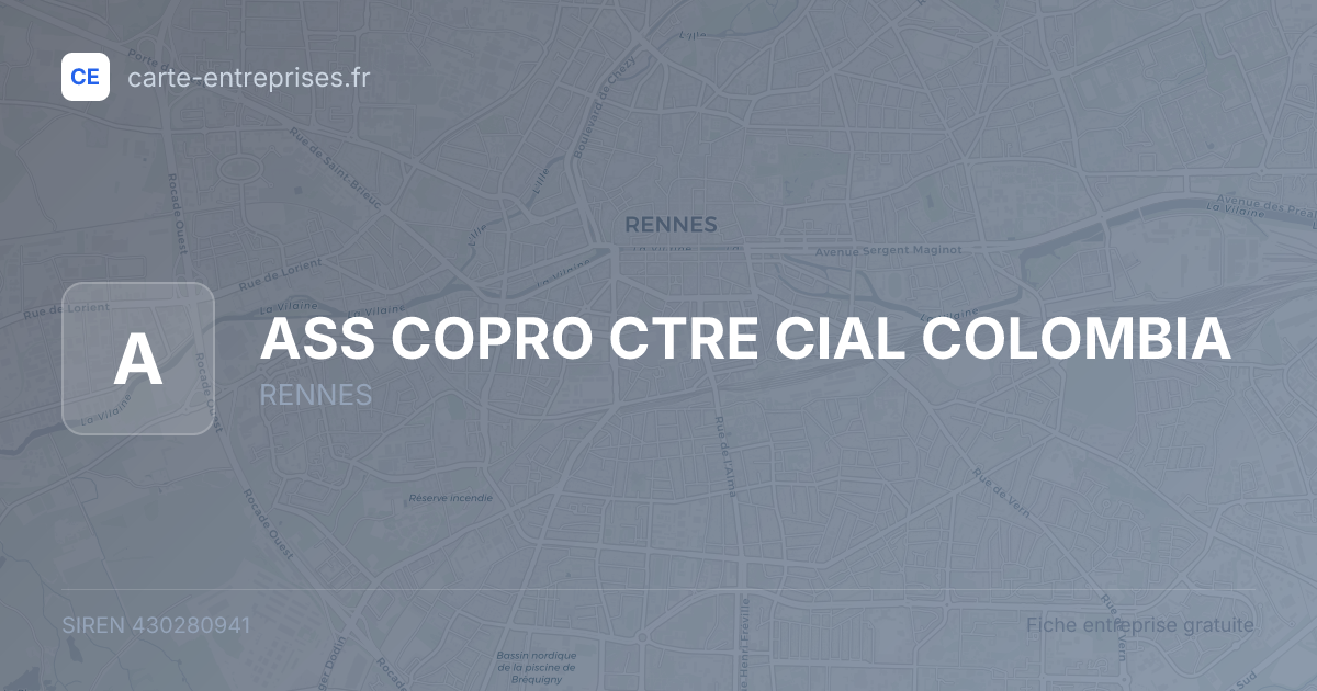 ASS COPRO CTRE CIAL COLOMBIA — 430280941 — fiche entreprise