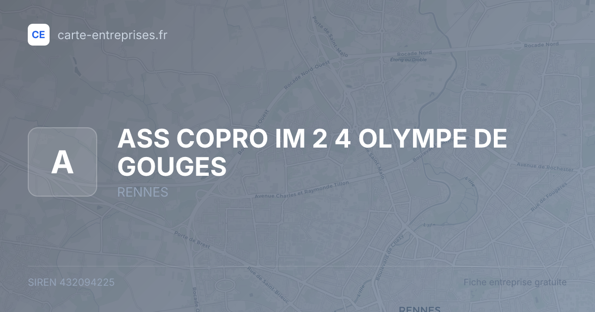 ASS COPRO IM 2  4 OLYMPE DE GOUGES — 432094225 — fiche entreprise