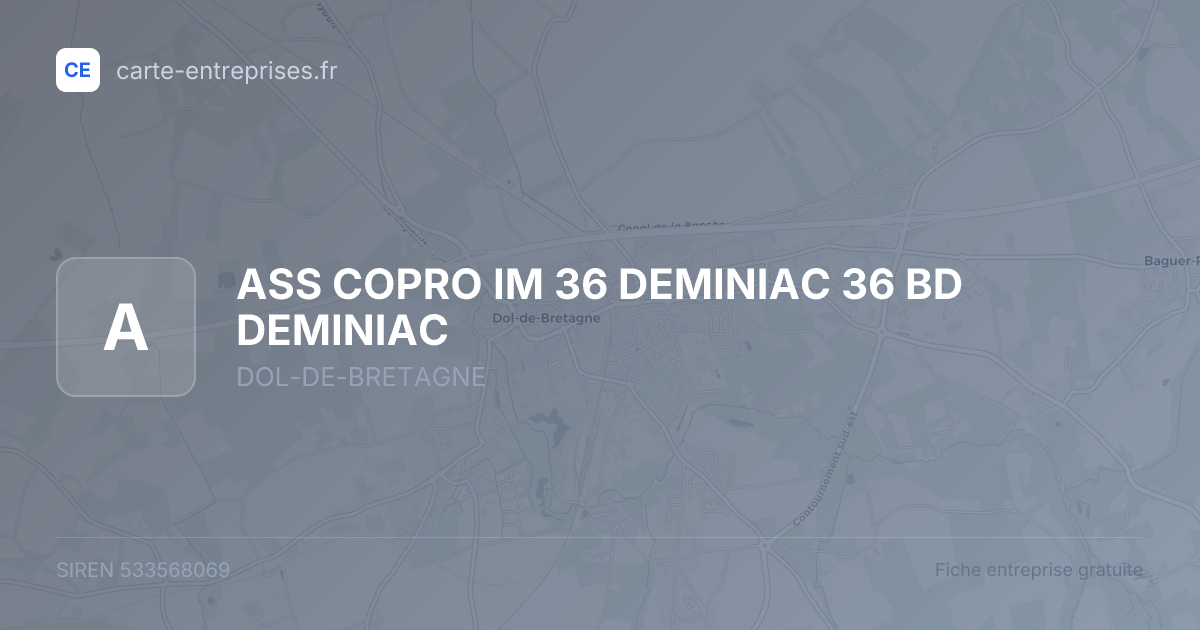 ASS COPRO IM 36 DEMINIAC 36 BD DEMINIAC — 533568069 — fiche entreprise