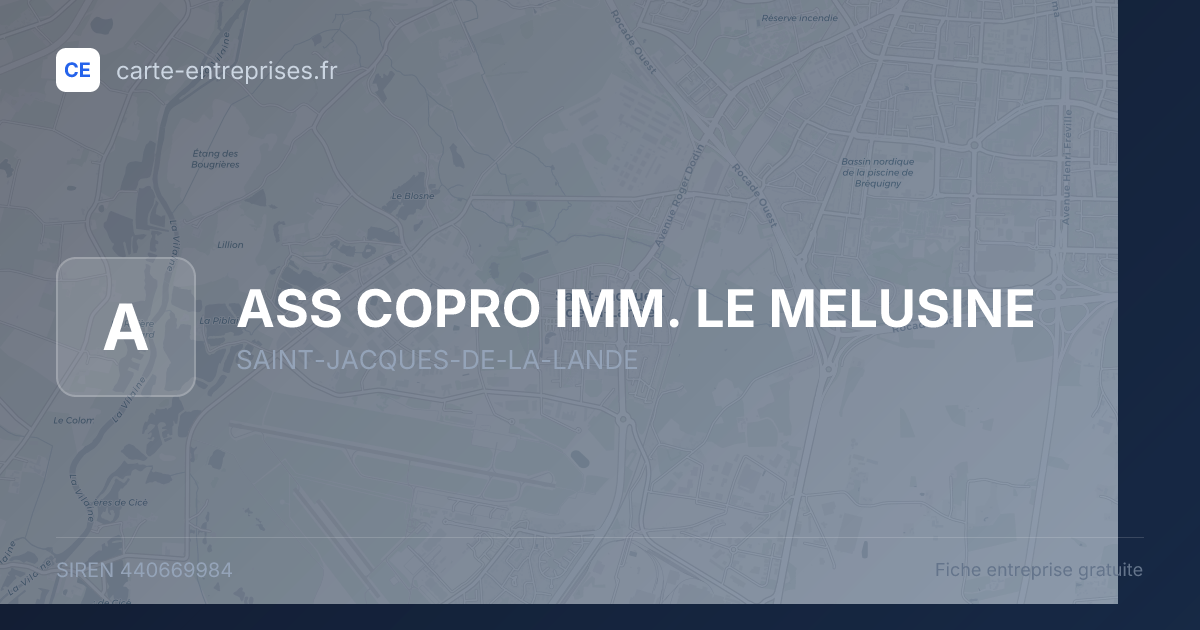 ASS COPRO IMM. LE MELUSINE — 440669984 — fiche entreprise