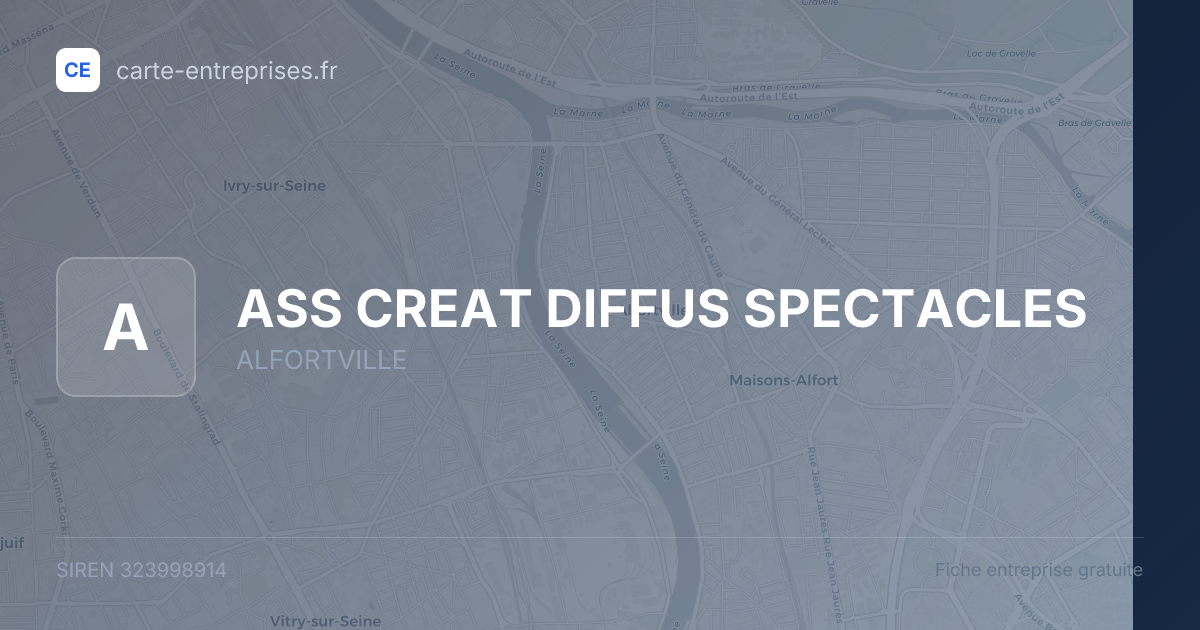 ASS CREAT DIFFUS SPECTACLES — 323998914 — fiche entreprise