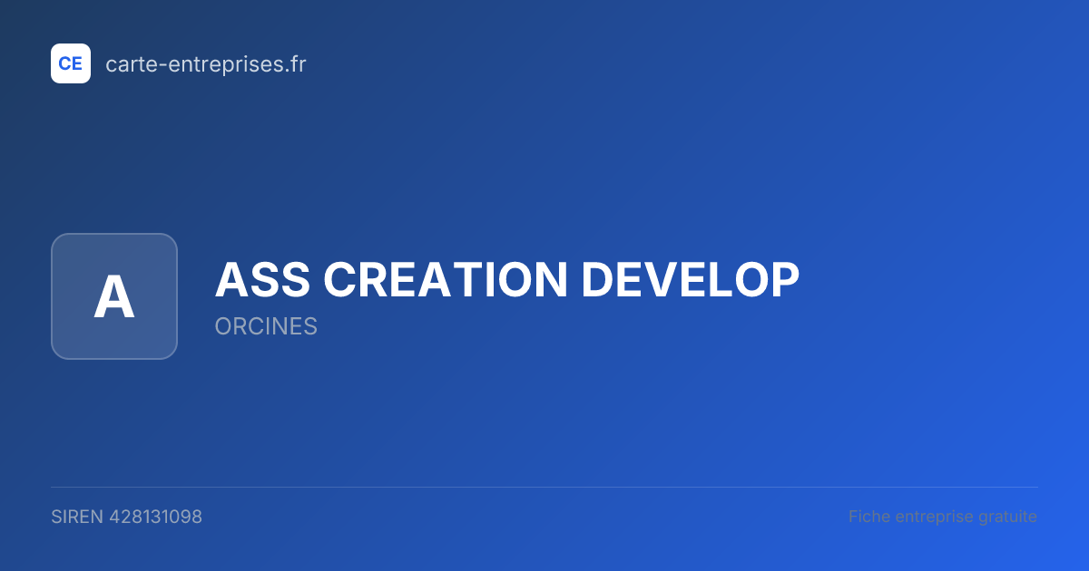 ASS CREATION DEVELOP — 428131098 — fiche entreprise