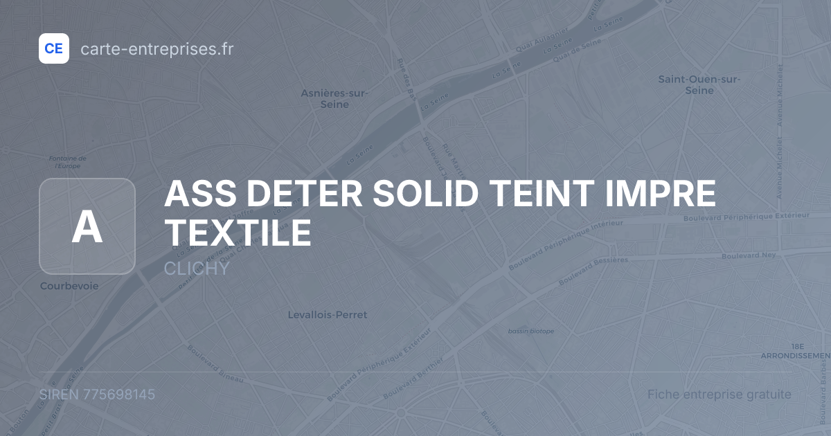 ASS DETER SOLID TEINT IMPRE TEXTILE — 775698145 — fiche entreprise