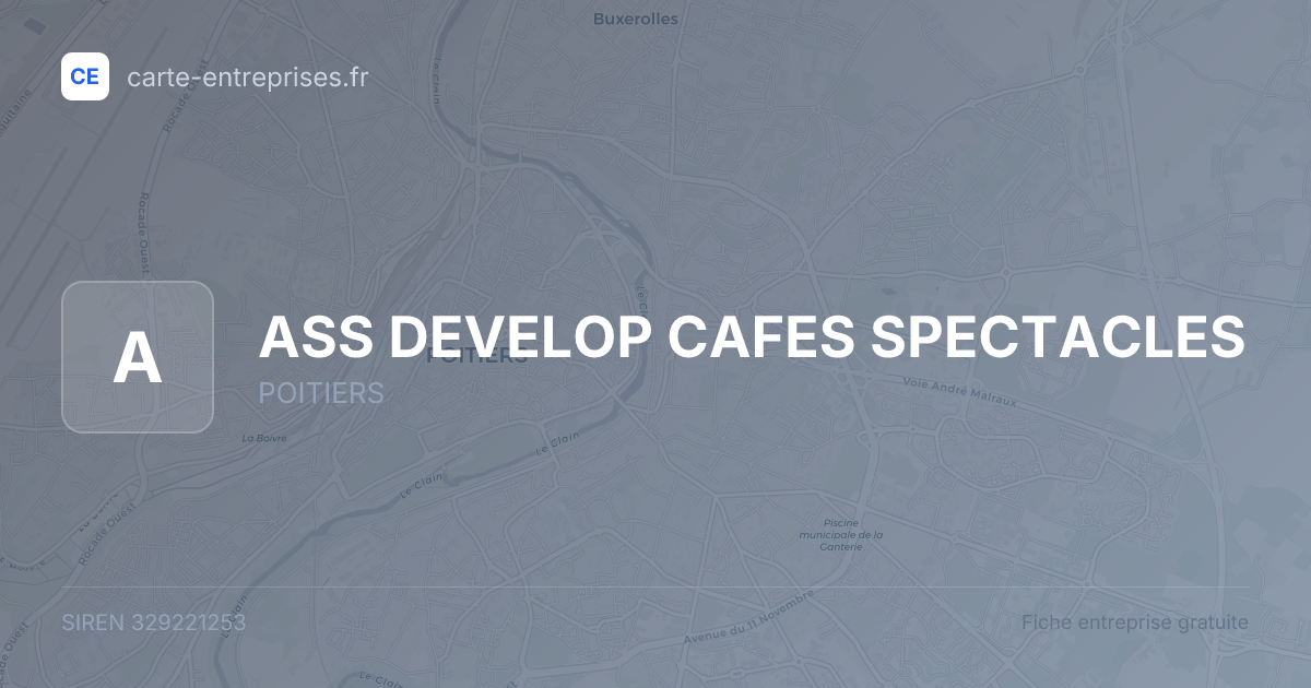 ASS DEVELOP CAFES SPECTACLES — 329221253 — fiche entreprise