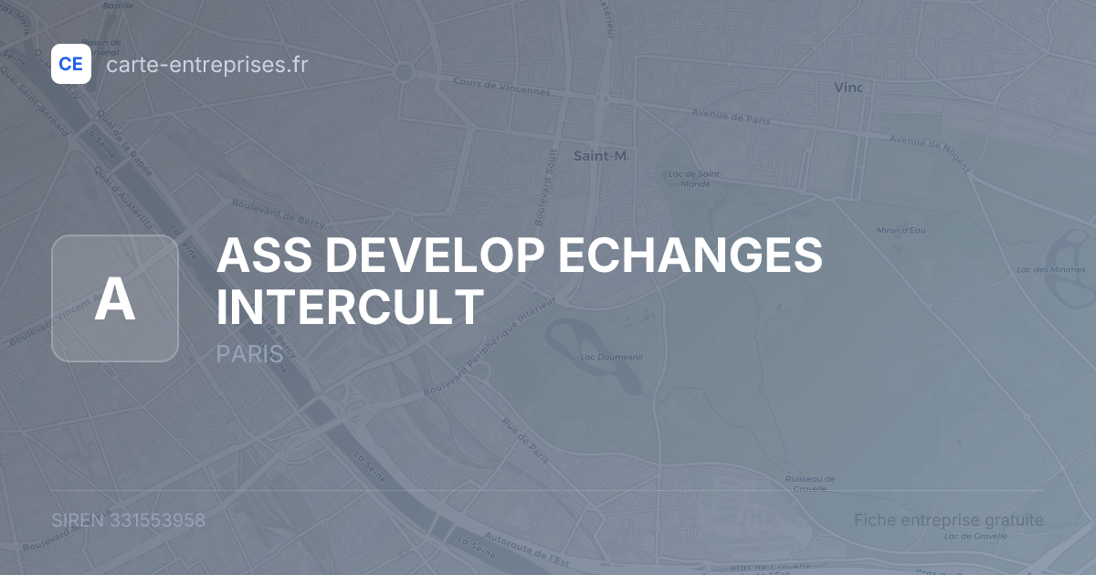 ASS DEVELOP ECHANGES INTERCULT — 331553958 — fiche entreprise