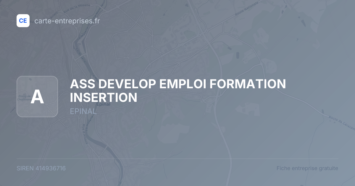 ASS DEVELOP EMPLOI FORMATION INSERTION — 414936716 — fiche entreprise
