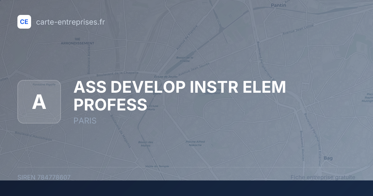 ASS DEVELOP INSTR ELEM PROFESS — 784778607 — fiche entreprise
