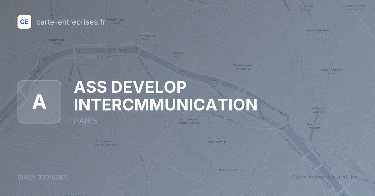 ASS DEVELOP INTERCMMUNICATION — 330107475 — fiche entreprise