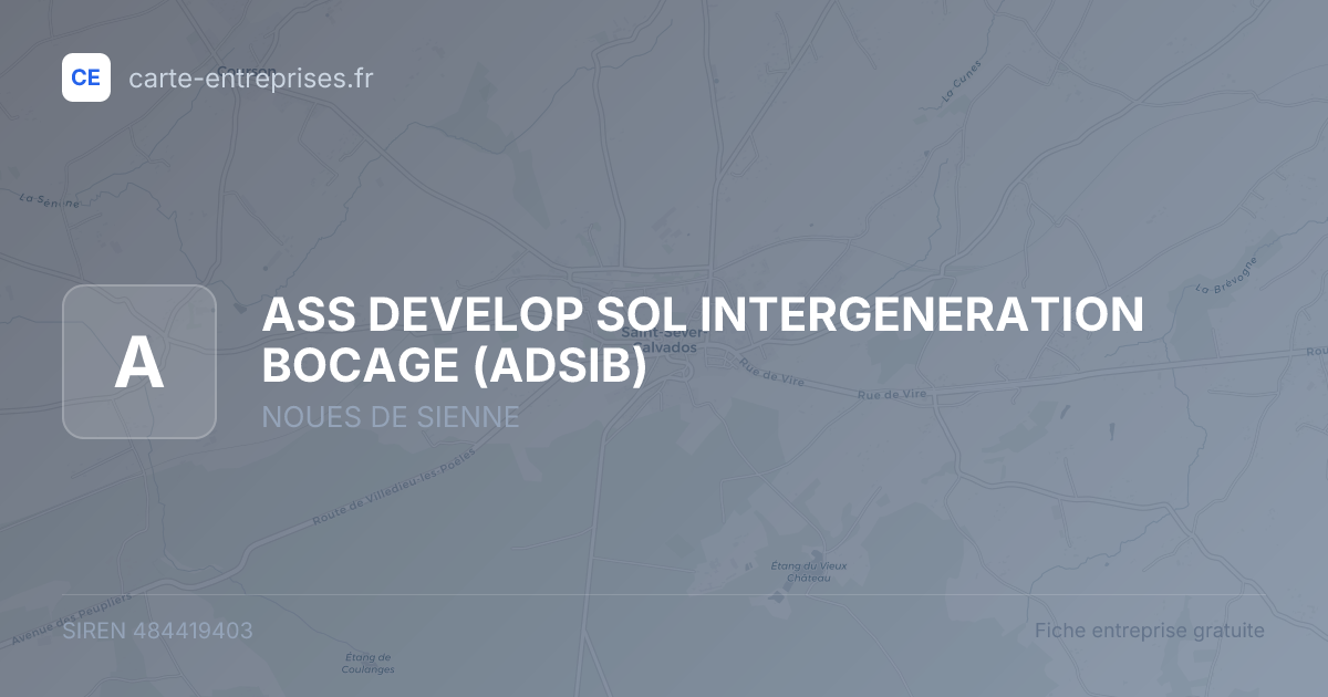 ASS DEVELOP SOL INTERGENERATION BOCAGE (ADSIB) — 484419403 — fiche entreprise