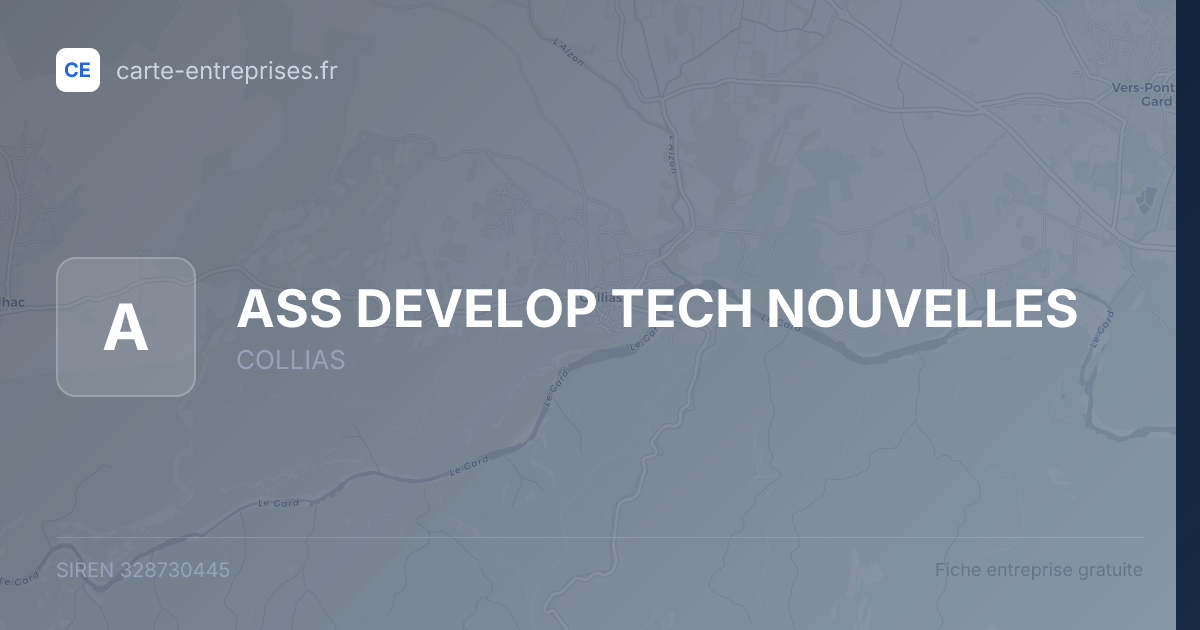 ASS DEVELOP TECH NOUVELLES — 328730445 — fiche entreprise