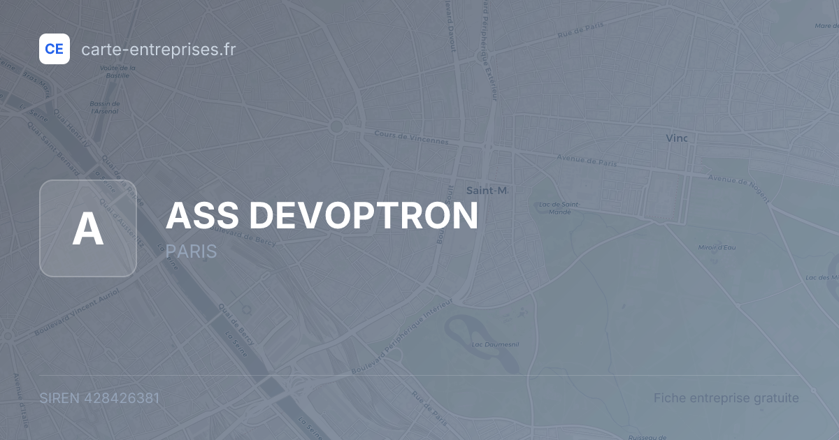 ASS  DEVOPTRON — 428426381 — fiche entreprise
