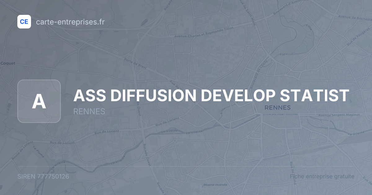 ASS DIFFUSION DEVELOP STATIST — 777750126 — fiche entreprise