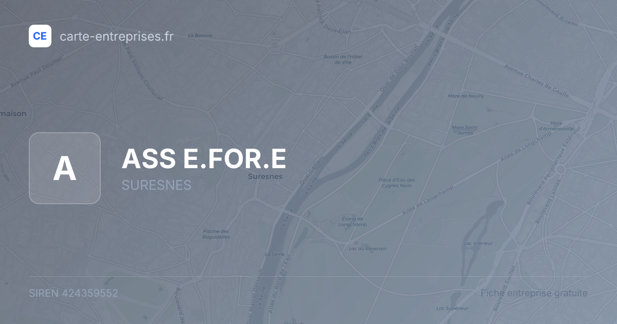 ASS E.FOR.E — 424359552 — fiche entreprise