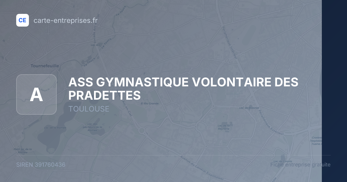 ASS GYMNASTIQUE VOLONTAIRE DES PRADETTES — 391760436 — fiche entreprise