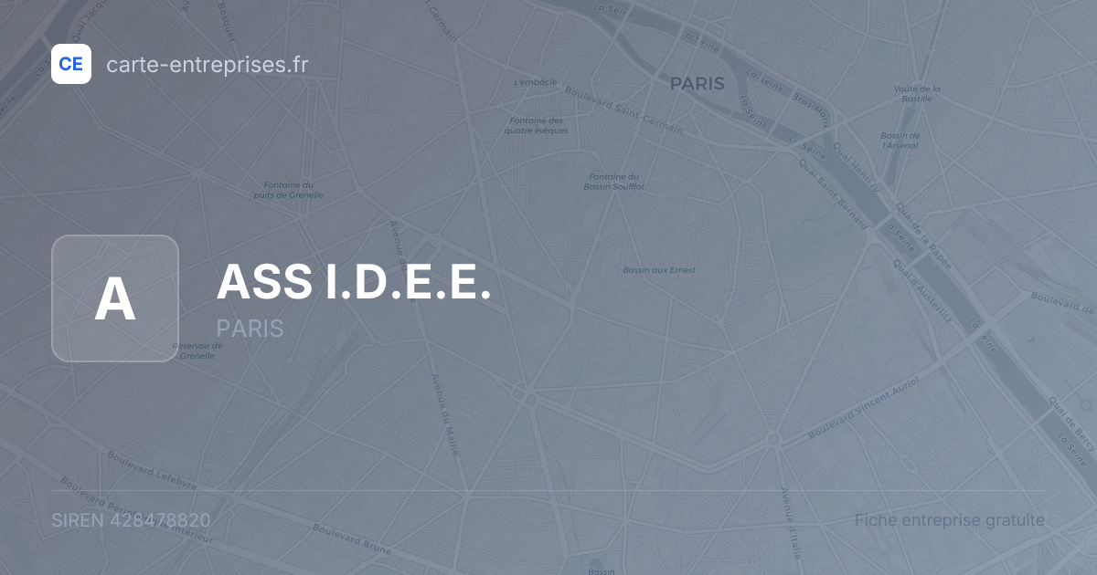 ASS  I.D.E.E. — 428478820 — fiche entreprise