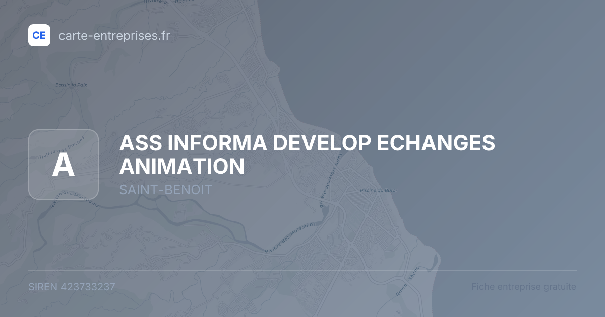 ASS INFORMA DEVELOP ECHANGES ANIMATION — 423733237 — fiche entreprise