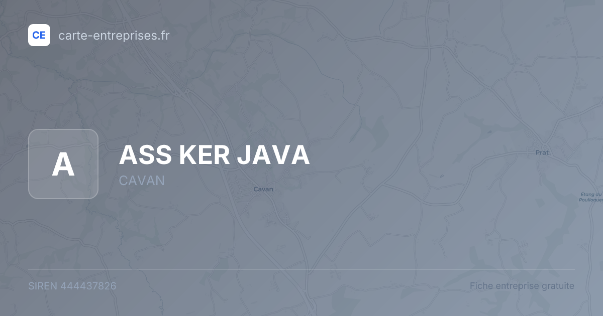 ASS KER JAVA — 444437826 — fiche entreprise