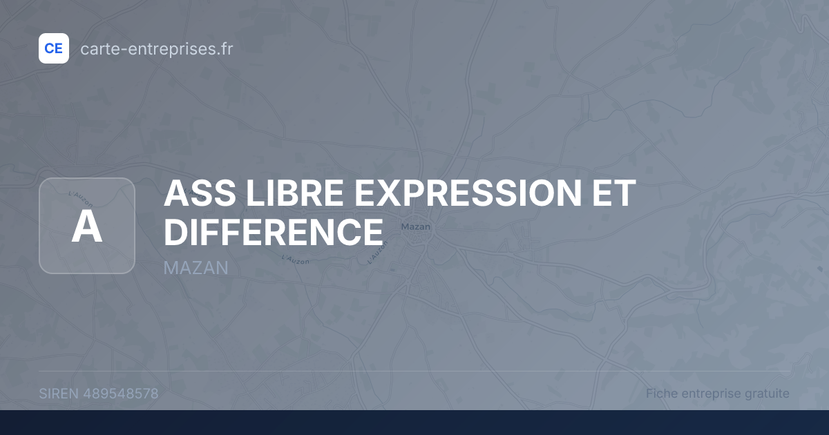 ASS LIBRE EXPRESSION ET DIFFERENCE — 489548578 — fiche entreprise