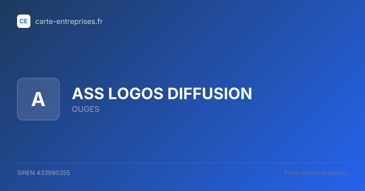 ASS LOGOS DIFFUSION — 433990355 — fiche entreprise