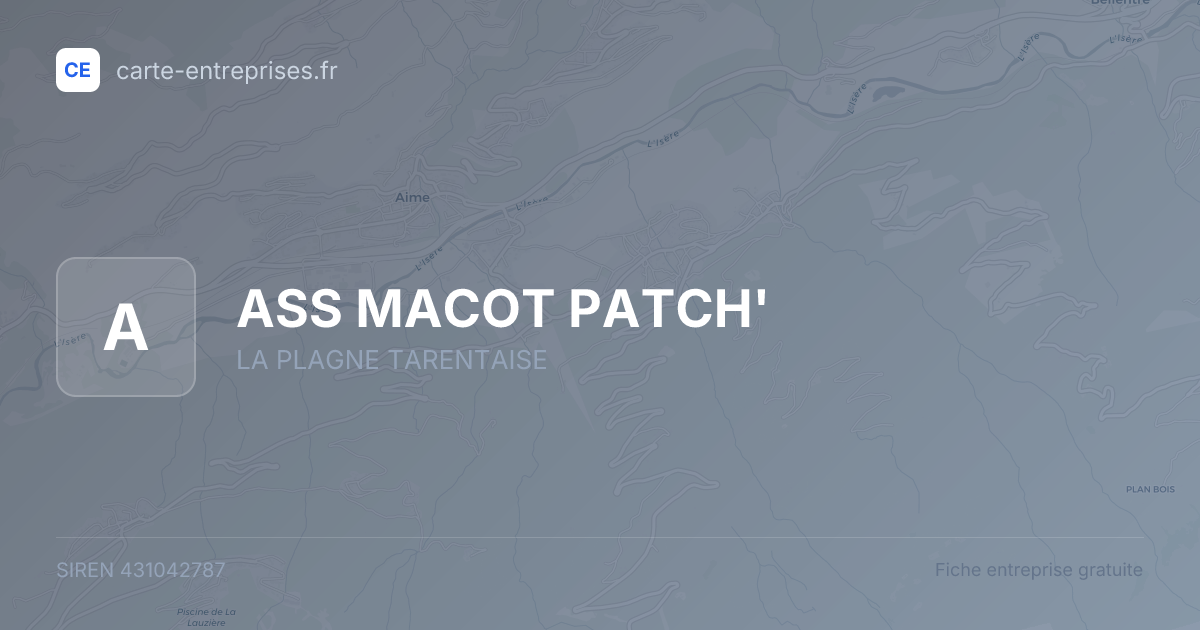 ASS  MACOT PATCH' — 431042787 — fiche entreprise