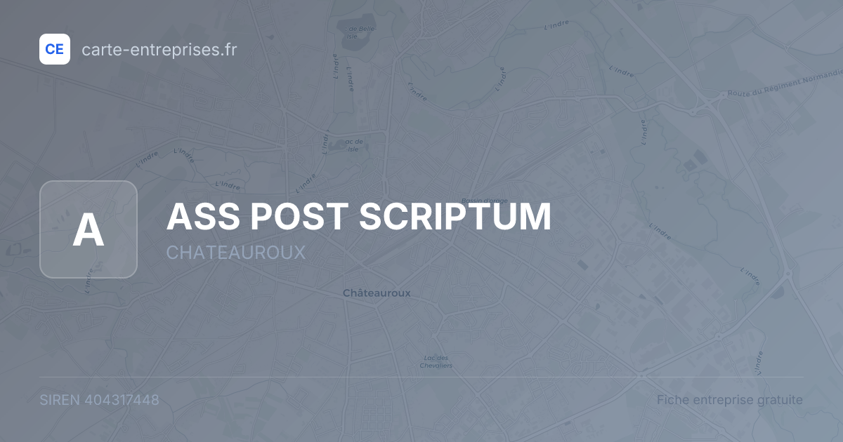 ASS POST SCRIPTUM — 404317448 — fiche entreprise