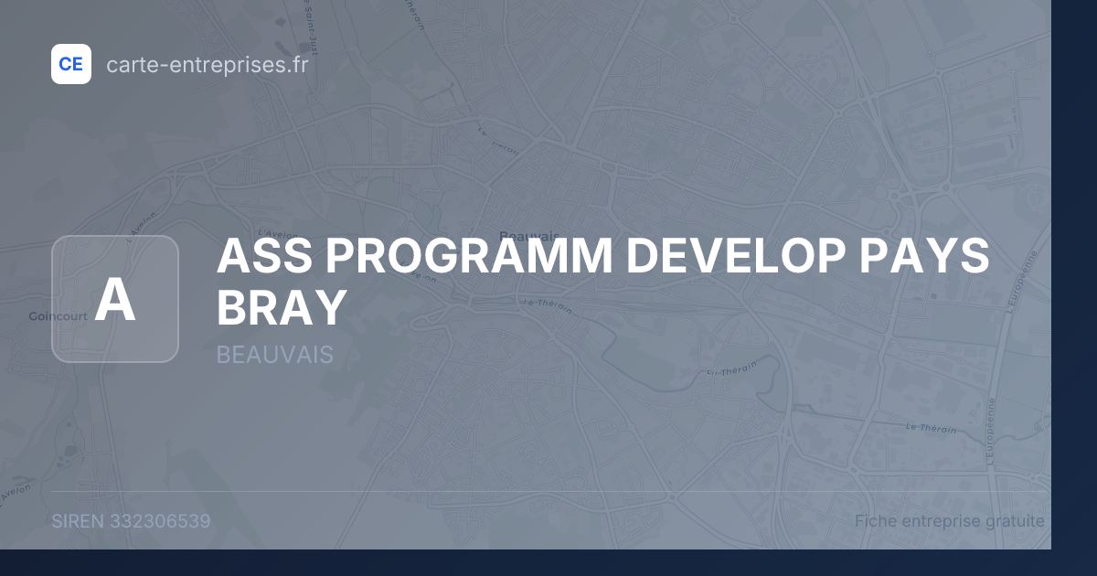 ASS PROGRAMM DEVELOP PAYS BRAY — 332306539 — fiche entreprise