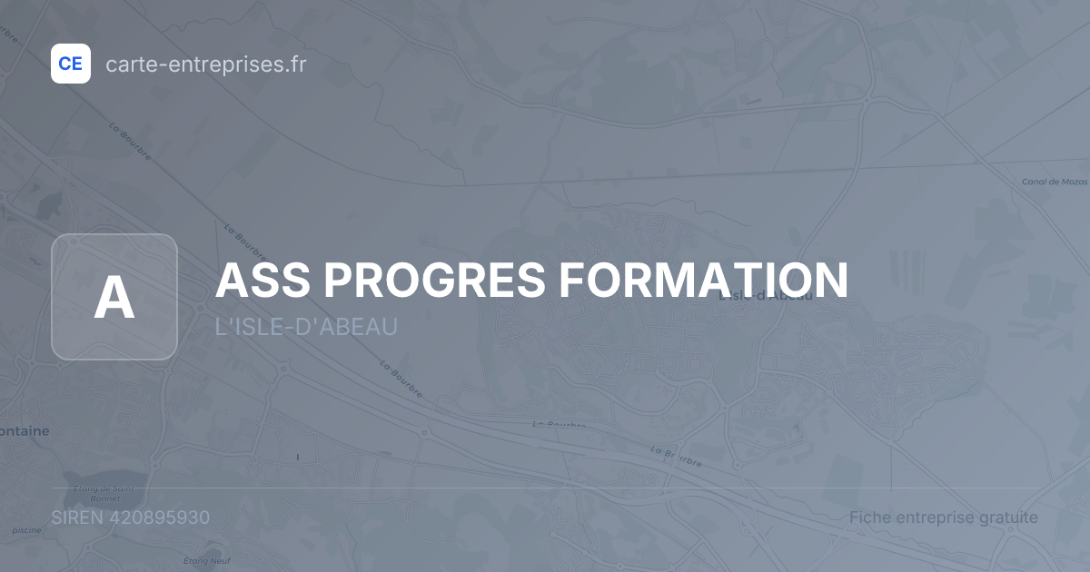 ASS PROGRES FORMATION — 420895930 — fiche entreprise