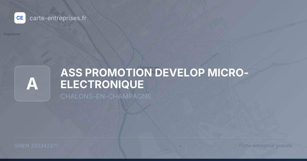 ASS PROMOTION DEVELOP MICRO-ELECTRONIQUE — 320342371 — fiche entreprise