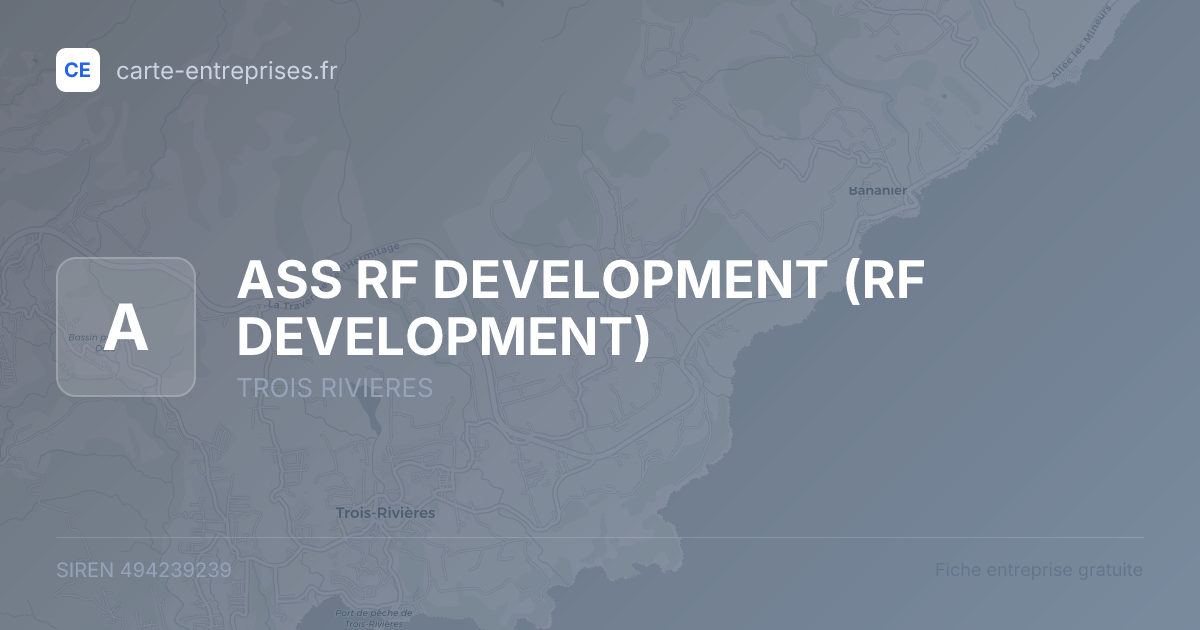 ASS RF DEVELOPMENT (RF DEVELOPMENT) — 494239239 — fiche entreprise