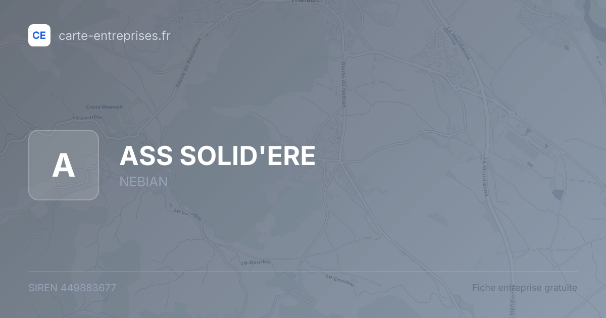ASS SOLID'ERE — 449883677 — fiche entreprise