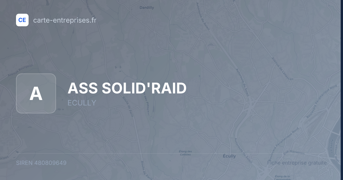 ASS SOLID'RAID — 480809649 — fiche entreprise