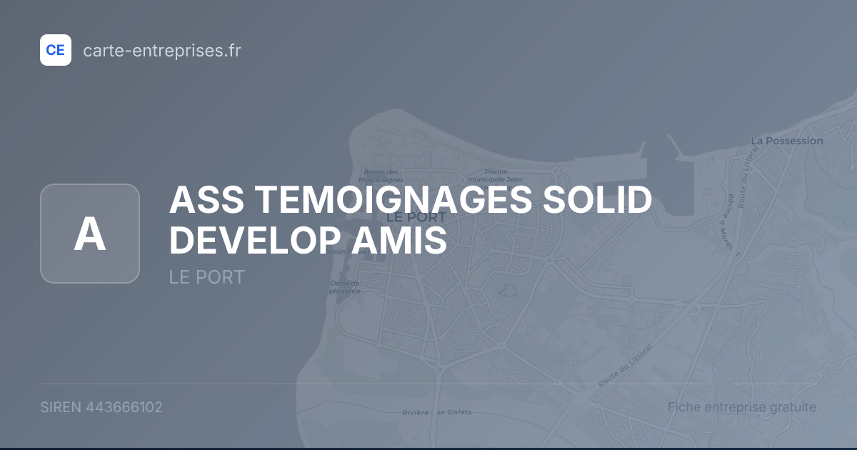 ASS TEMOIGNAGES SOLID DEVELOP AMIS — 443666102 — fiche entreprise