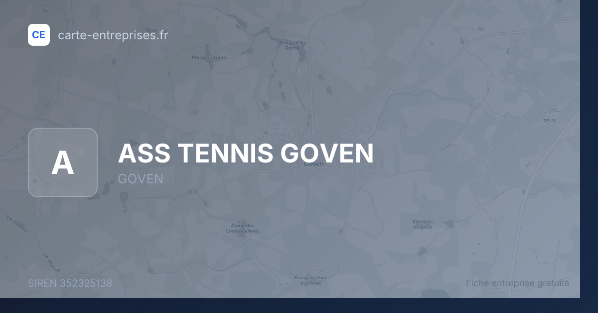 ASS TENNIS GOVEN — 352325138 — fiche entreprise