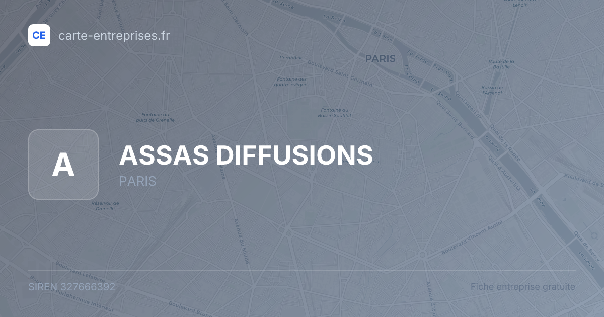 ASSAS DIFFUSIONS — 327666392 — fiche entreprise