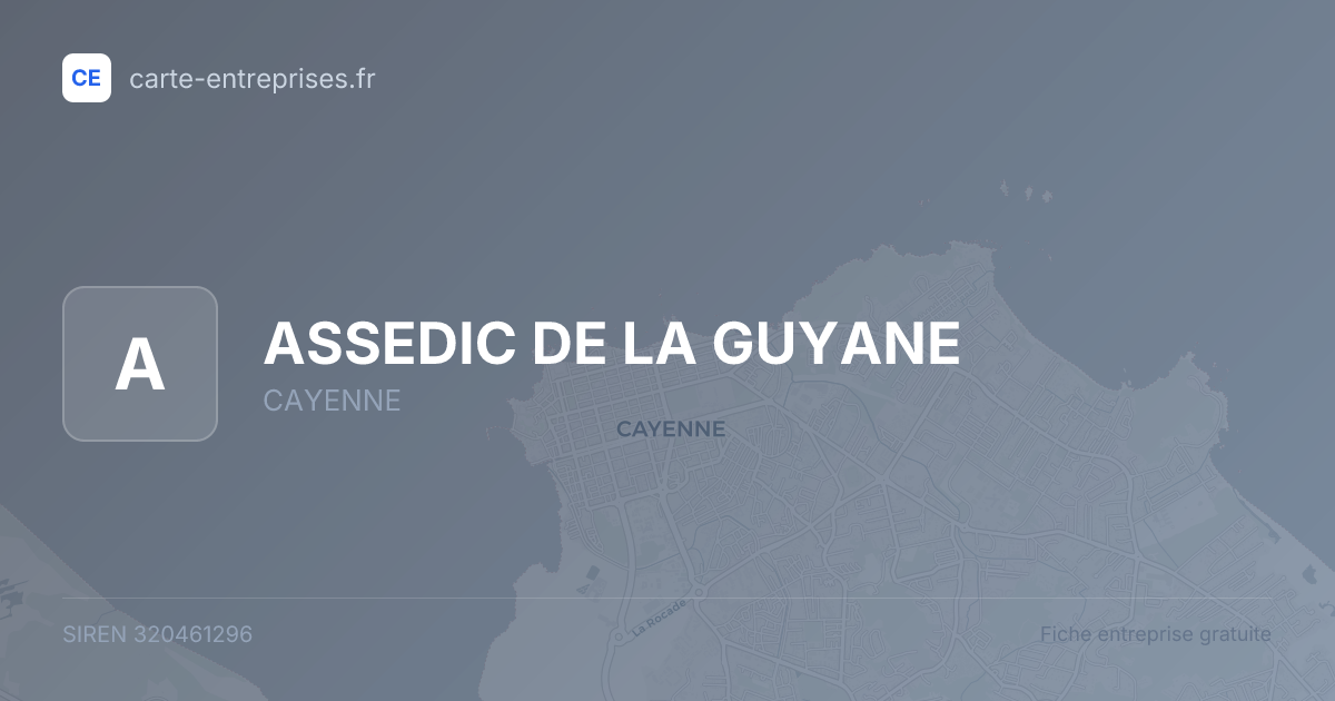 ASSEDIC DE LA GUYANE — 320461296 — fiche entreprise