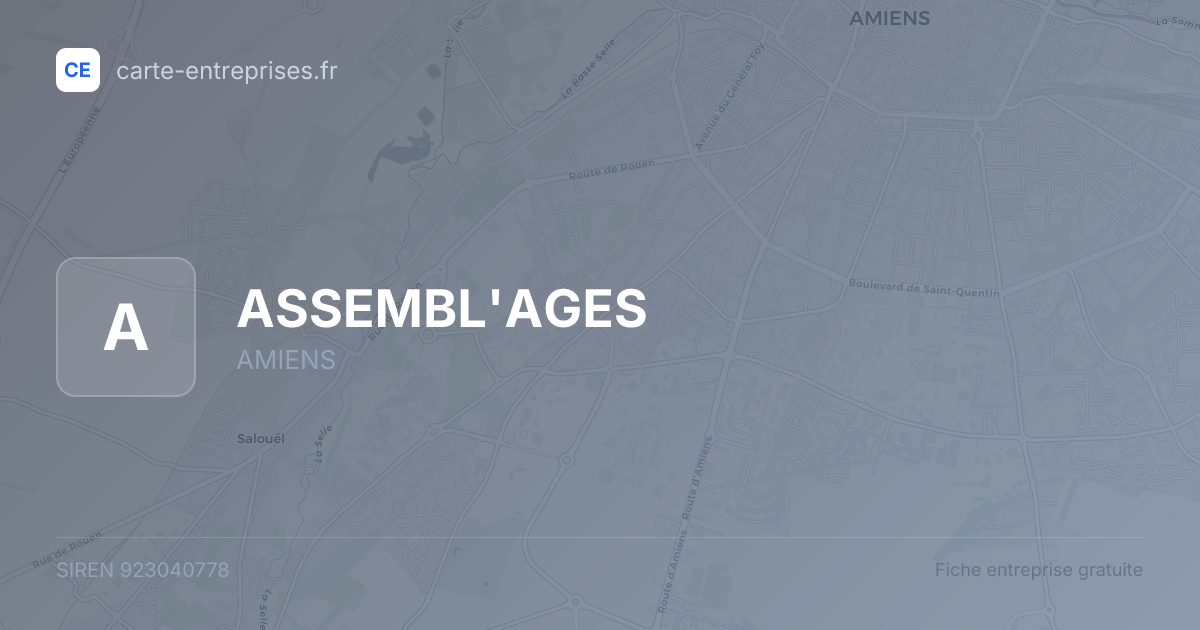 ASSEMBL'AGES — 923040778 — fiche entreprise