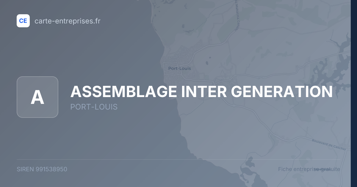 ASSEMBLAGE INTER GENERATION — 991538950 — fiche entreprise
