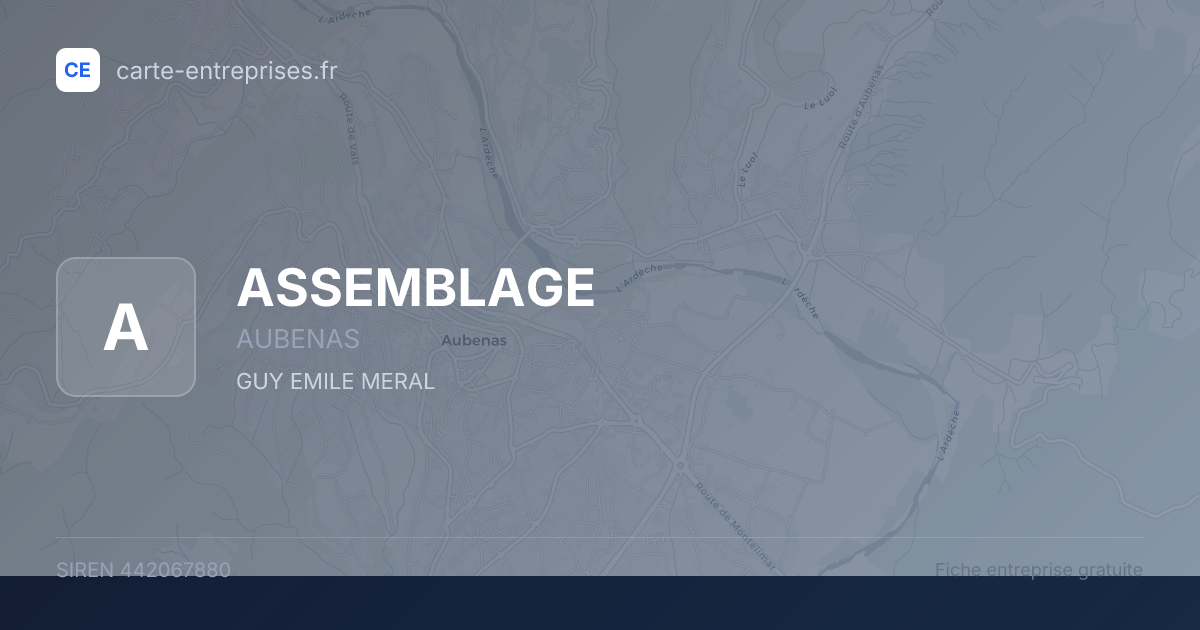 ASSEMBLAGE — 442067880 — fiche entreprise