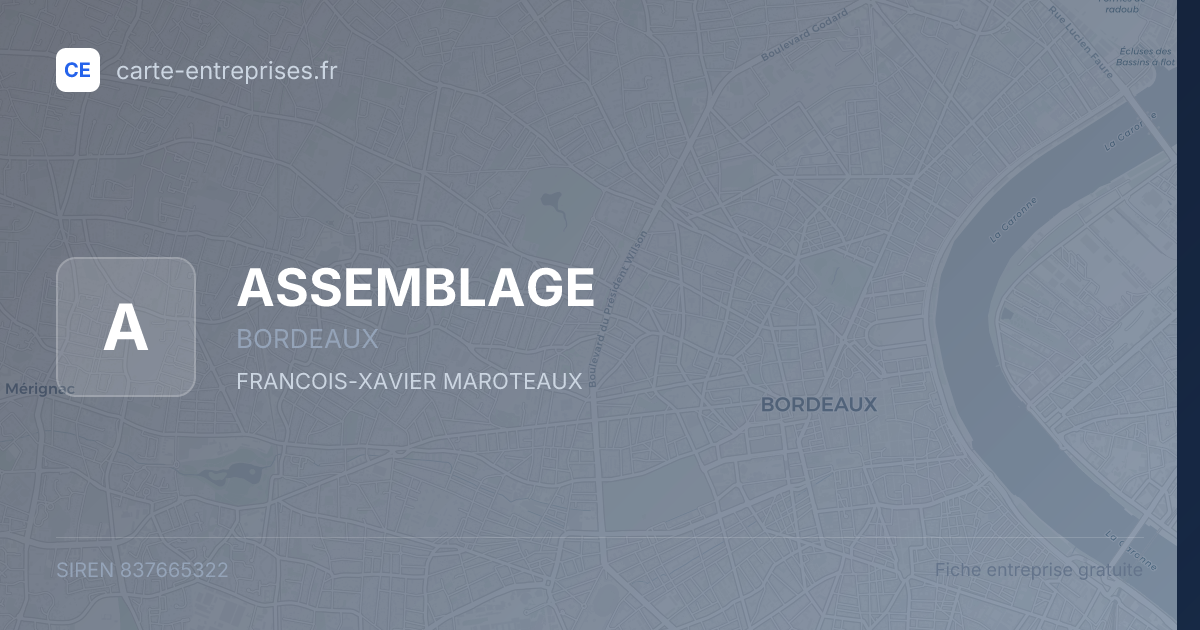 ASSEMBLAGE — 837665322 — fiche entreprise