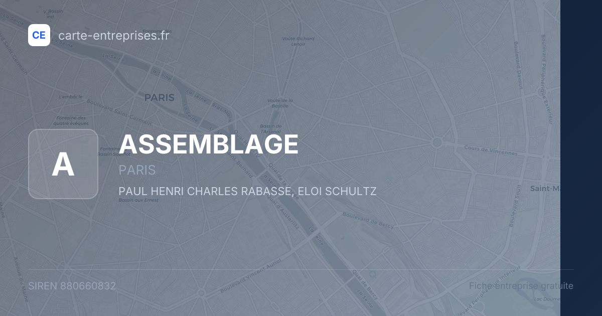 ASSEMBLAGE — 880660832 — fiche entreprise