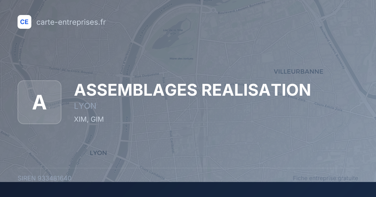 ASSEMBLAGES REALISATION — 933481640 — fiche entreprise
