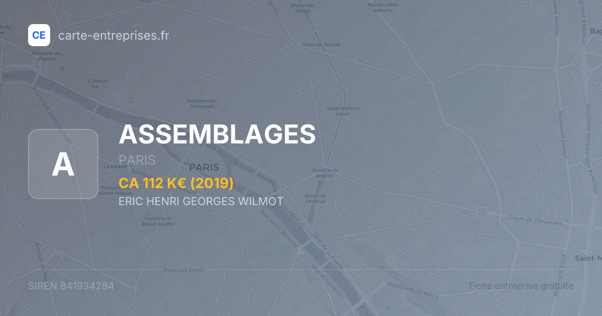 ASSEMBLAGES — 841934284 — fiche entreprise