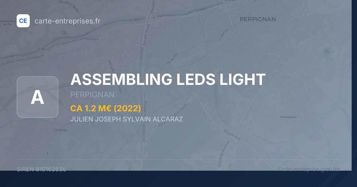 ASSEMBLING LEDS LIGHT — 810162636 — fiche entreprise