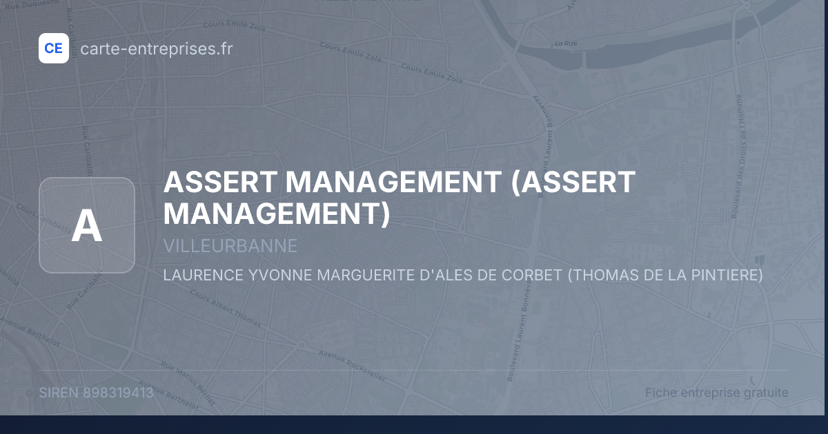 ASSERT MANAGEMENT — 898319413 — fiche entreprise