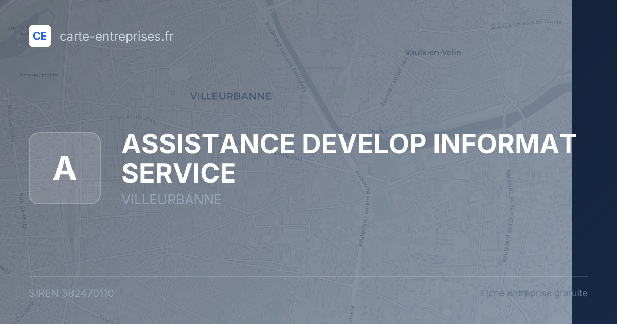 ASSISTANCE DEVELOP INFORMAT SERVICE — 382470110 — fiche entreprise