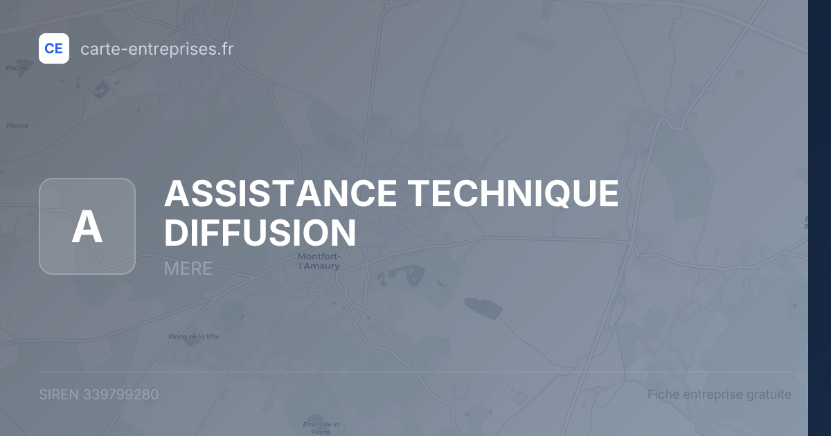 ASSISTANCE TECHNIQUE DIFFUSION — 339799280 — fiche entreprise