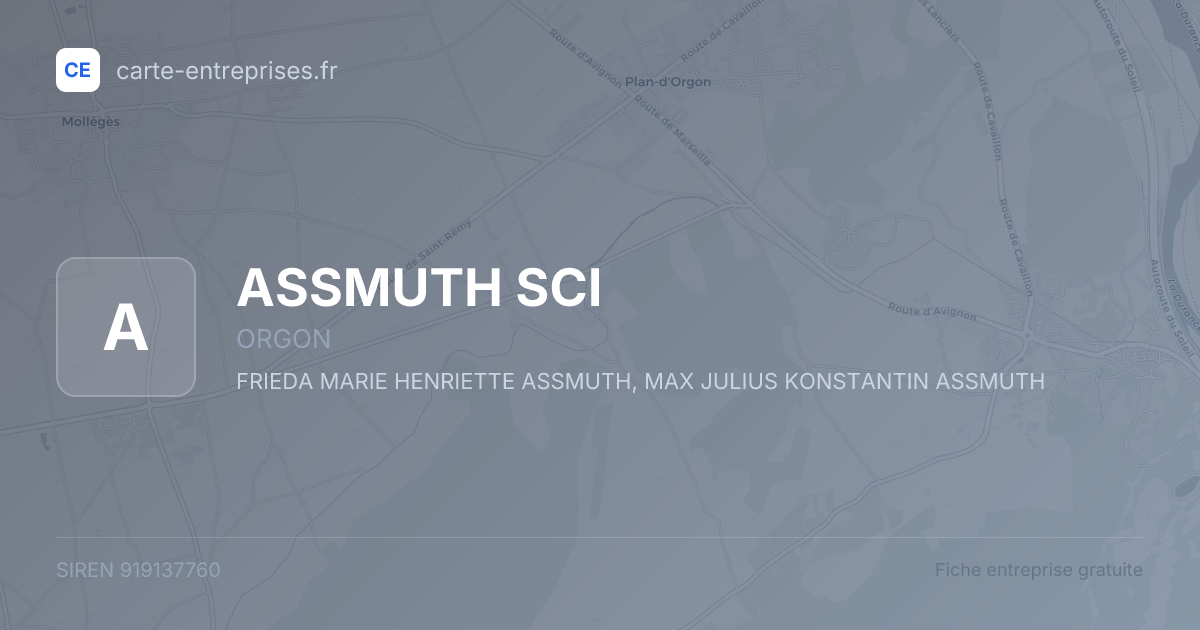 ASSMUTH SCI — 919137760 — fiche entreprise