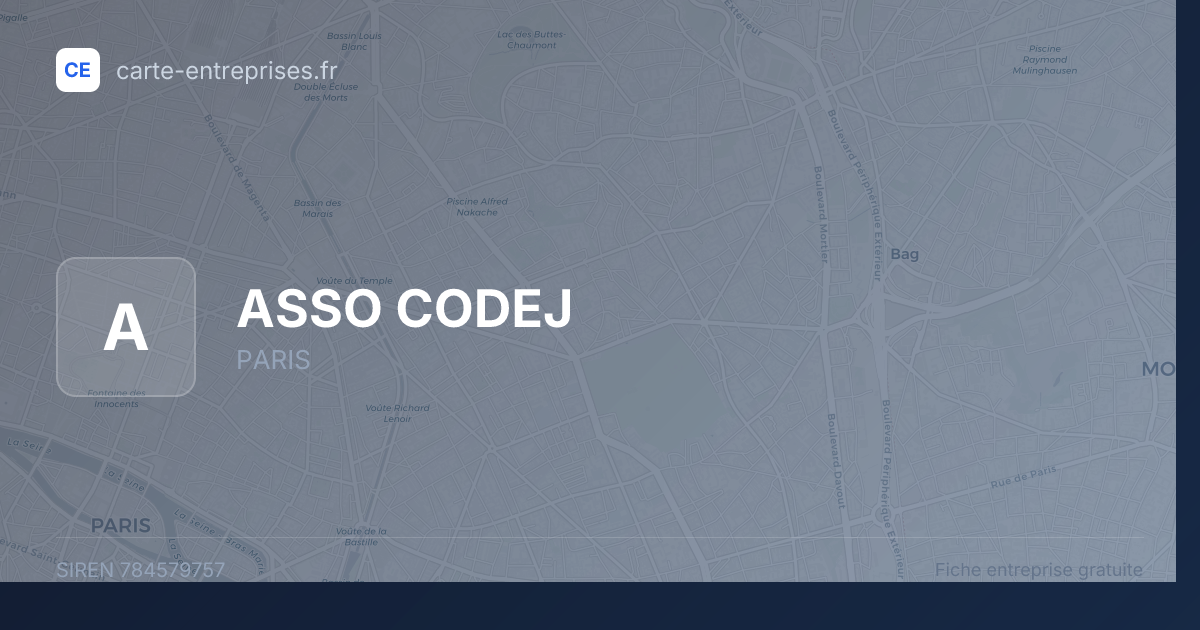 ASSO CODEJ — 784579757 — fiche entreprise